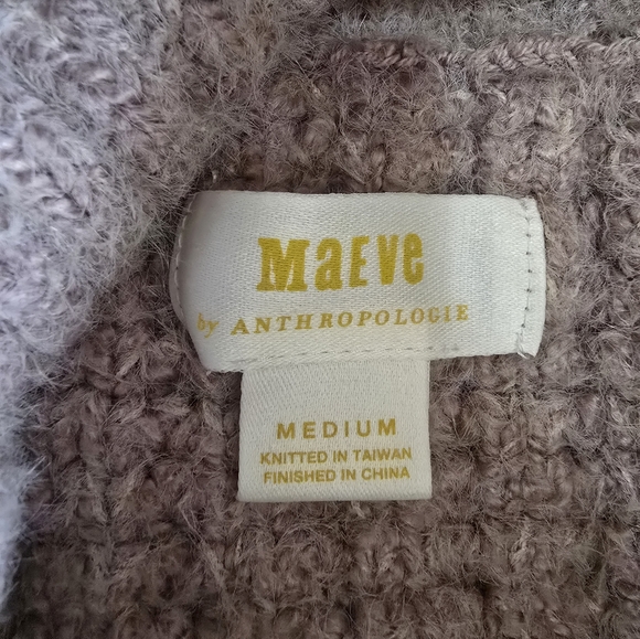 Anthropologie Maeve Cowl-Neck Pullover Heavy Knit Sweater Size Medium - Picture 14 of 16